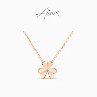 AIAX 925银 镀K金 【三叶草】设计立体轻盈花朵项链TSJ9409