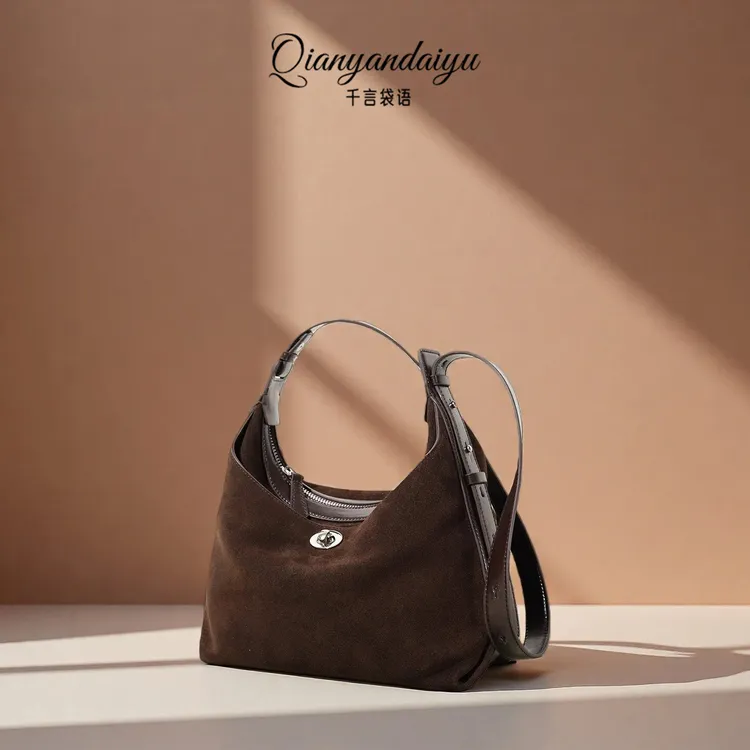 包包女2025新款高级感真皮大容量托特包女通勤复古磨砂单肩腋下包