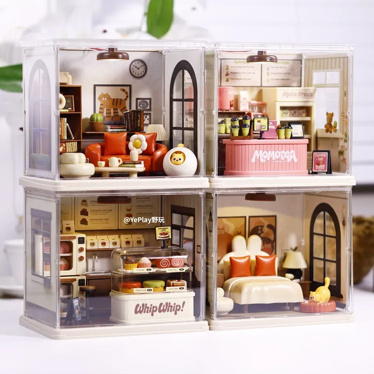 【野玩】绝对盒子拼装DIY小屋微缩模型积木摆件超级世界玩具礼物女