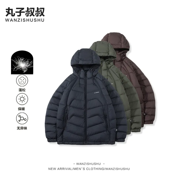 WANZISHUSHU/丸子叔叔冬季男士排骨款云朵泡芙羽绒服F9969