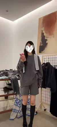 米满满-奶油欧尼（ 6044#）韩系通勤慵懒风套装（不配披肩）