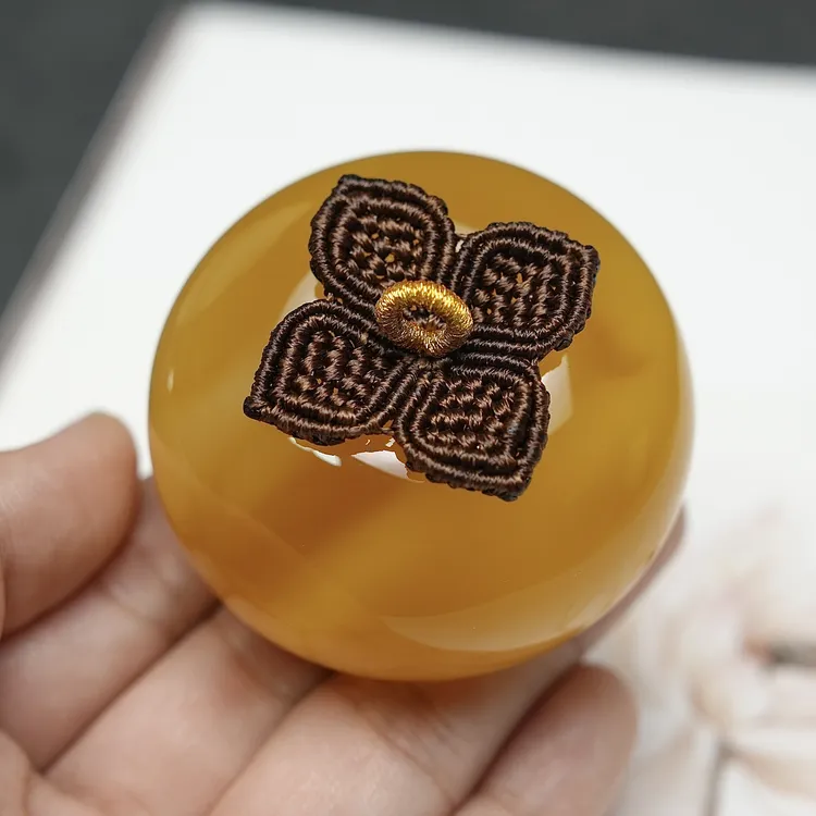 蜜蜡柿子柿柿如意天然蜜蜡平安扣吊坠无优化俄料蜜糖意境溶洞妖花