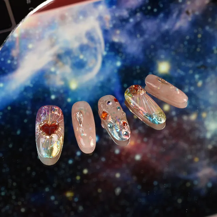 炽星誓约 黛卡柔 预售 新甲型 短椭圆 中椭圆手工穿戴甲10片