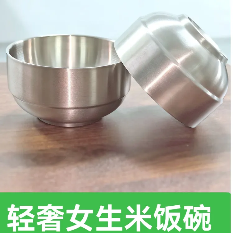 精致女生轻奢品质双层米饭碗隔热女士专用漂亮汤碗高档私人专用碗商品图