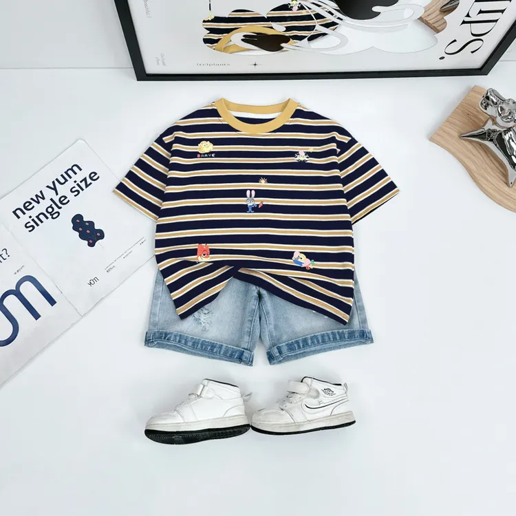 儿童短袖T恤夏季男童上衣2025新款休闲洋气潮HZ25333悠悠童话童装