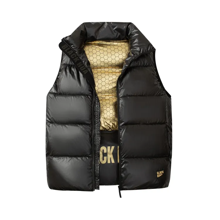 （现货现发）黑金马甲男女同款2025年新款爆款韩版时尚马甲男款棉服