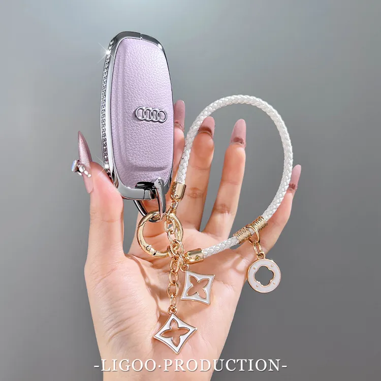 25款奥迪a6l钥匙套专用a3壳a7新a4l扣q5l高级q7女a8车q4etron包q3