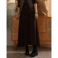 Y【叭哒不惑】轻衫下 扬子纱羊毛松紧腰半身裙女高腰显瘦气质裙子