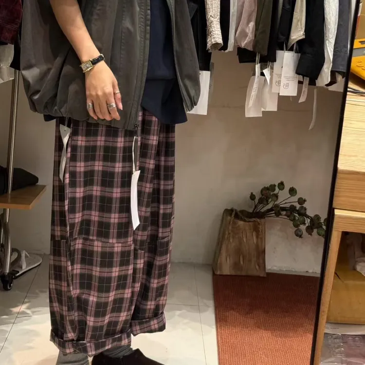 /大大/简一家/1723#格子休闲裤/