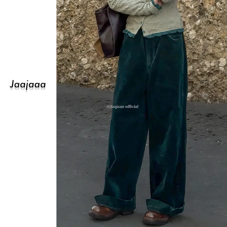 Jaajaaa默片时代 秋季工装阔腿裤口百搭灯芯绒休闲裤/DCK078