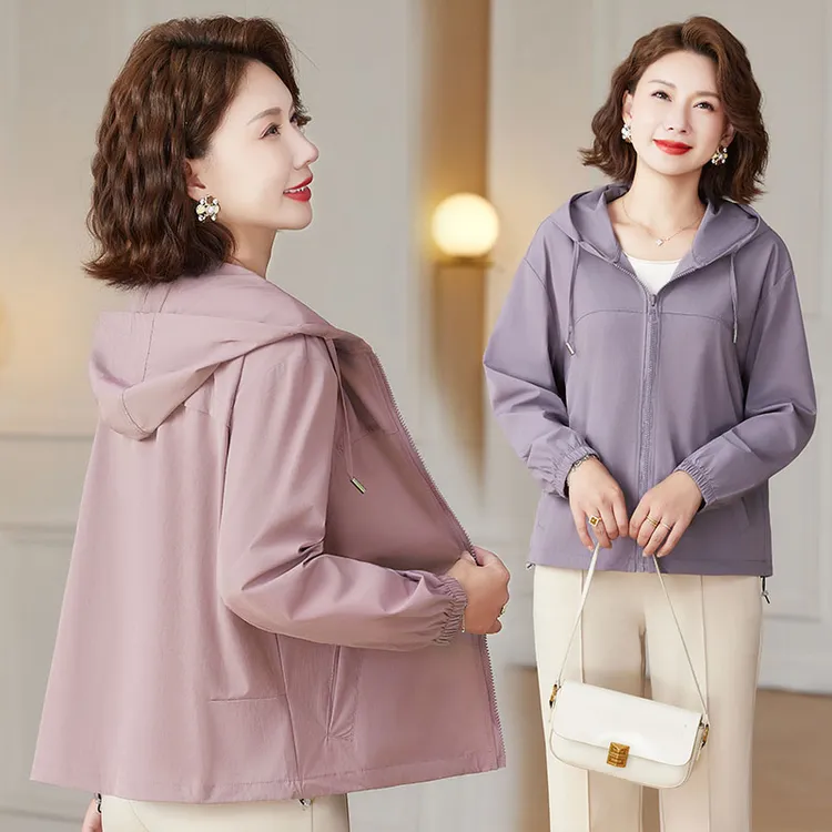 中年妈妈装秋装外套洋气上衣服阔太太气质装防晒衣中老年女装春秋