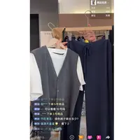 【取代日落】圆领拼接白袖假两件针织马甲