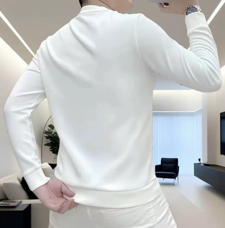 美式简约长袖t恤男秋季2025新款ins潮牌内搭打底衫修身圆领上衣