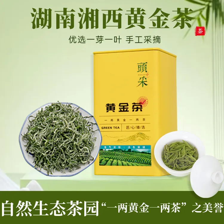 湖南绿茶湘西黄金茶 100g 明前绿茶