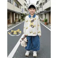 YOEHYAUL/幼悠秋二波【香蕉小狗】男童满印图案柔软亲肤衬衫N6578-1
