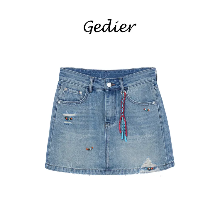 【歌蒂尔】经典日常百搭牛仔短裙 QG520876Y