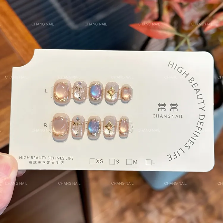 高级感美甲美甲甲片纯手工穿戴甲纯手作希腊风西域风情高级感轻奢