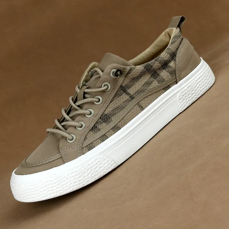 2025夏季冰丝透气时尚休闲百搭潮流网格男鞋舒适潮流一脚蹬板鞋