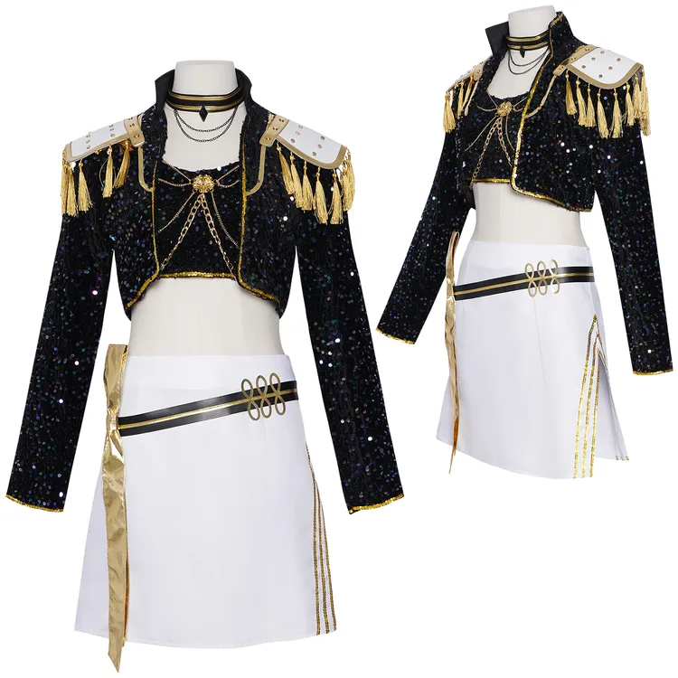 现货】猎魔女团cos服米拉黑金舞台服cosplay服装万圣节舞台表演服