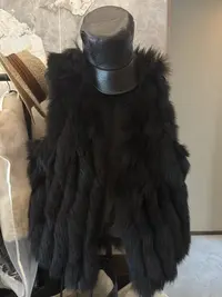 Dami 狐狸毛草草马甲外套
