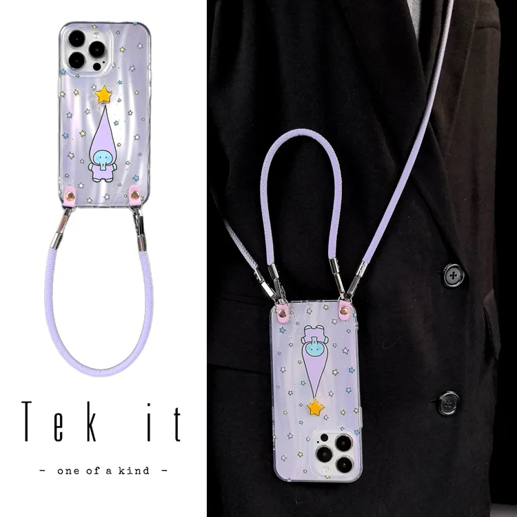 唯美极光紫旋转星星高帽大象适用苹果17pro手机壳iPhone16pro新14