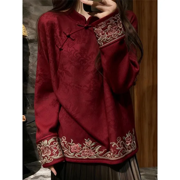 新中式国风上衣禅意高端精致唐装衬衫外套禅意小衫女2025秋季新款