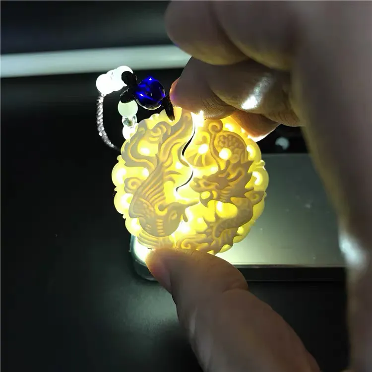 龙凤牌吊坠情侣项链送女友老婆生日礼物免费刻字一生一世平安健康