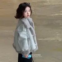 「UNO AUTUNNO」【济州恋歌】麂皮绒女中大童冬季皮毛一体外套GD2467