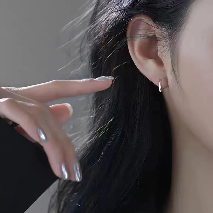 足银耳饰 足银耳线耳饰S999纯银耳线耳饰女性耳钉韩版时尚耳环