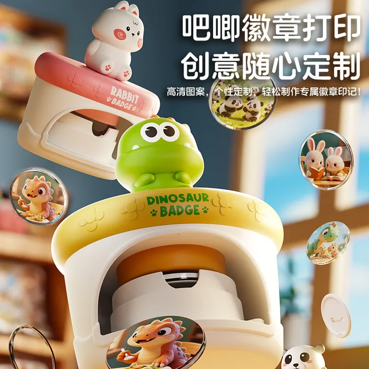 吧唧徽章制作机动漫卡通图案哪咤周边自制谷子玩具儿童生日礼物