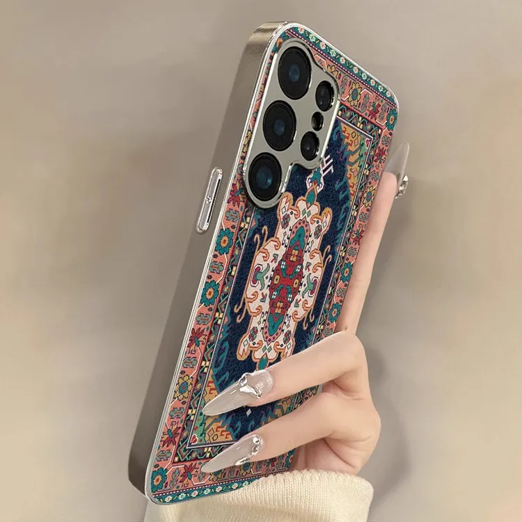 民族风花纹适用三星galaxys25手机壳s24高级23创意s22艺术22个性