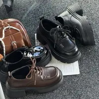 D0132厚底小皮鞋25年秋季英伦风百搭厚底乐福单鞋