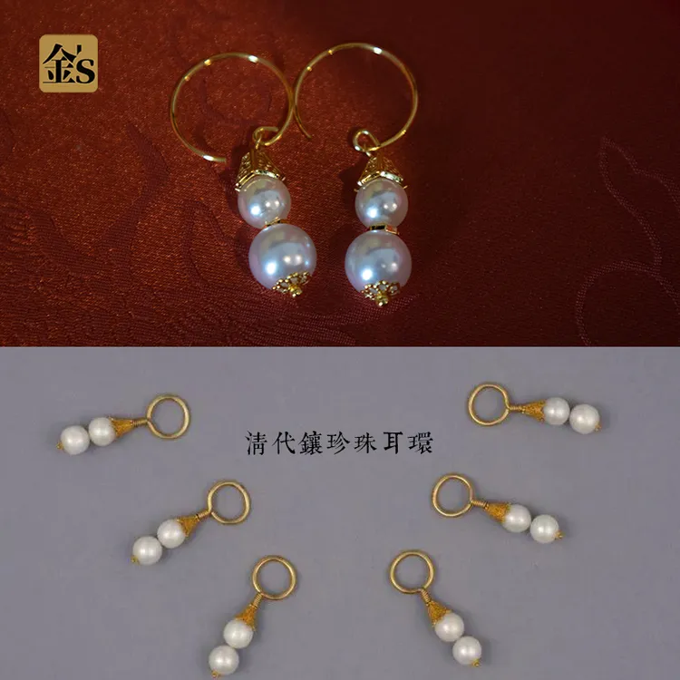 铜合金耳饰 镀金仿明代葫芦耳环耳饰耳钉耳环耳坠中国风