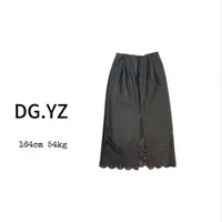 【樱子家】25612X新款高腰显瘦后开叉镂空花半身裙