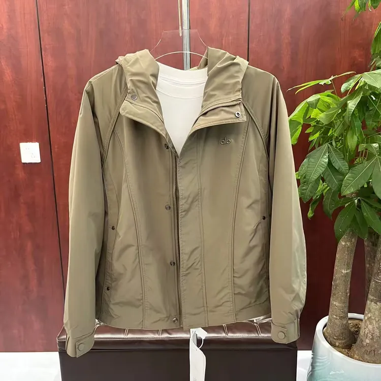(郝先生)秋季新款潮牌外套防风连帽休闲简约百搭宽松纯色高端夹克