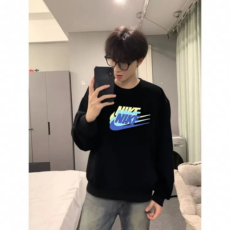 【奥莱专区】男女款秋冬青年透气圆领长袖卫衣上衣加绒加厚秋季韩版