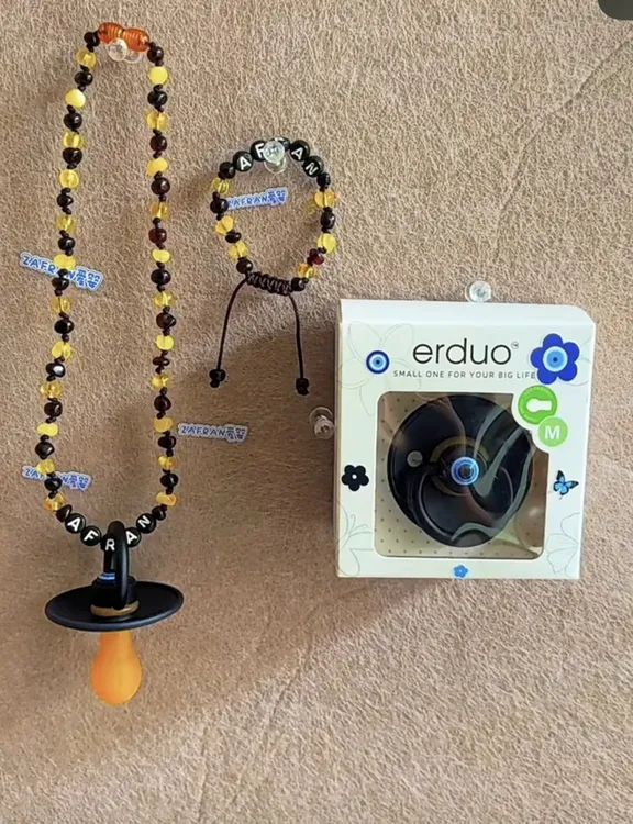 kahrewa宝宝小众定制款黑色复古项链手链（免费刻名字下单后备注）