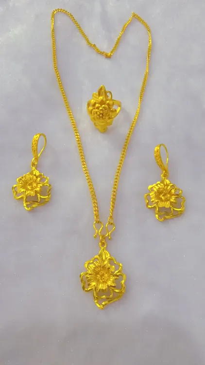 铜合金耳饰  铜合金项链 铜合金三件套时尚首饰029