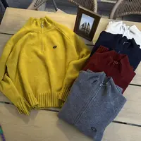 2025秋冬新款时尚百搭软糯 加厚 半拉链 针织毛衣