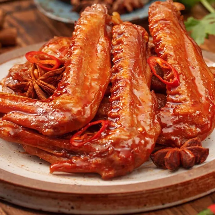 25天锁鲜香辣鸭翅卤味零食开袋即食