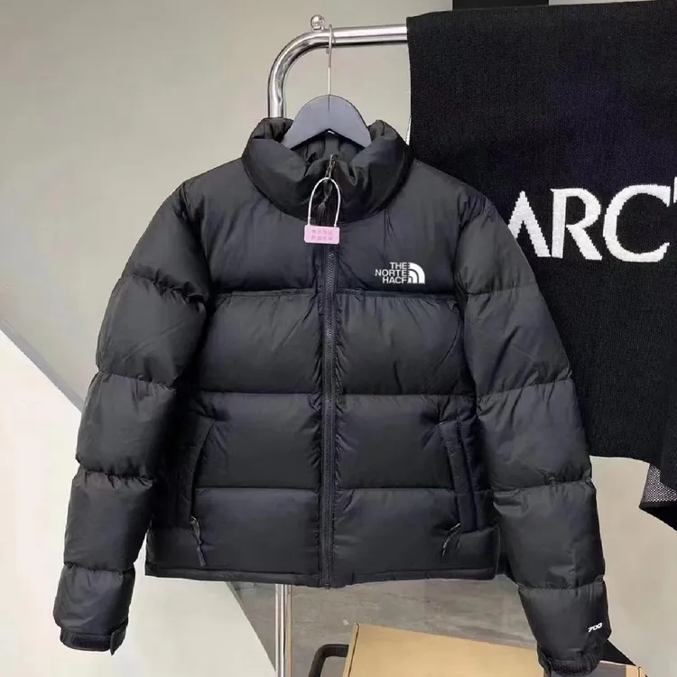北面1996羽绒服美版700蓬袖标男女情侣短款80绒百搭