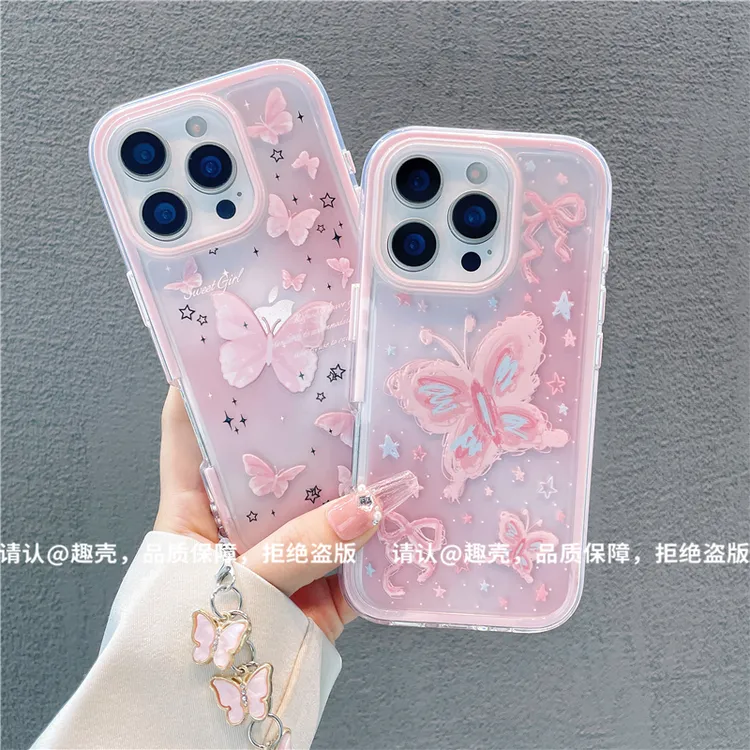 三合一炫彩适用苹果16/iPhone/华为/手机壳15/14防摔Pura70爆款潮
