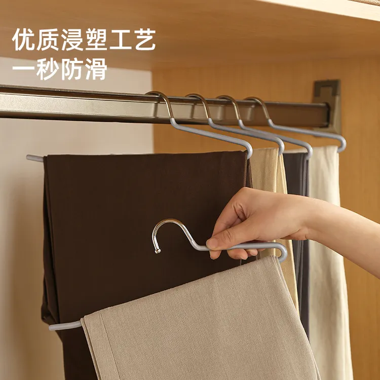 安琴晒衣鹅型家用两用内置挂裤子专用无痕防滑挂衣架收纳晾晒架子