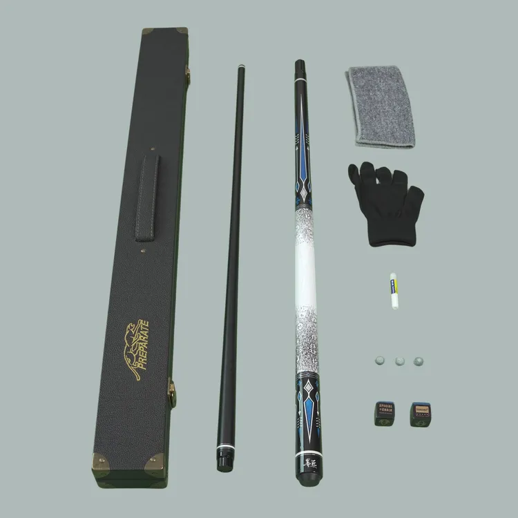 美洲豹准神蓝冰同款蟒皮纹小头碳素手工台球杆中头黑八大头桌球杆