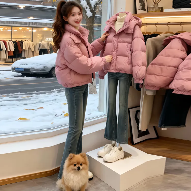 SHALLDOER【自由花雾】新年战袍气质棉服女冬季韩版潮流百搭厚外套