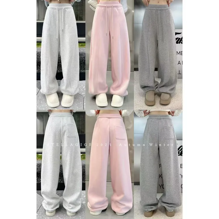 SG / 杨依姗 AW实穿百搭 松紧腰抽绳加绒休闲裤K-20252162