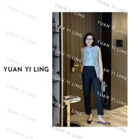 【雅奢】25秋冬欧洲进口麻色感重工色织金丝提花圆领无袖收腰马甲