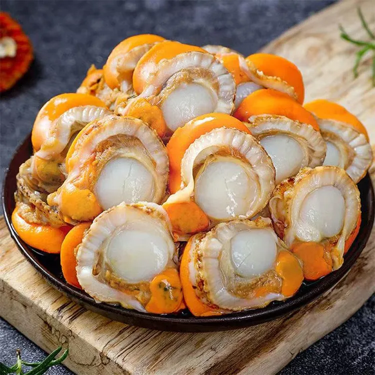 精品 扇贝肉新鲜熟冻 到手5包/5斤 带膏带黄 顺丰冷链发货