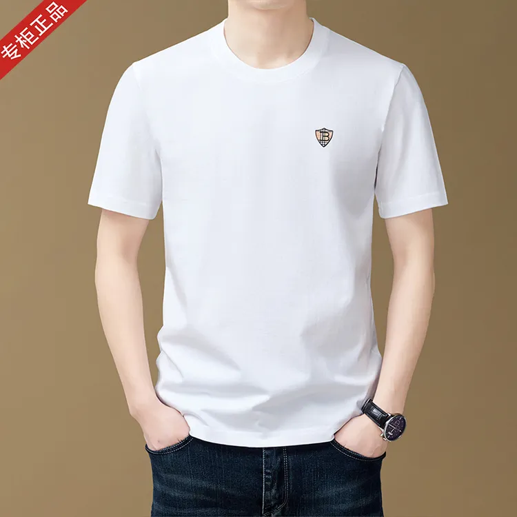 2025夏季新款奥特莱斯专柜正品男士短袖T恤纯棉印花潮流百搭T恤衫