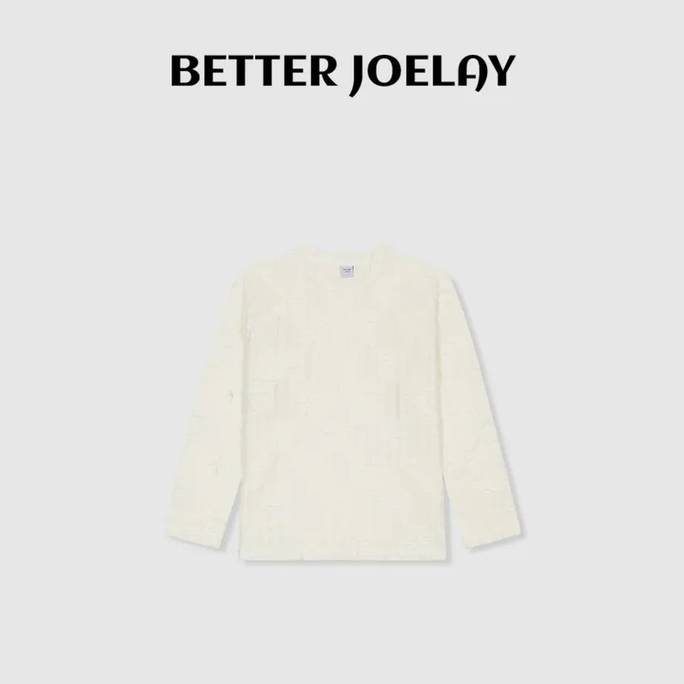 BETTER JOELAY-【失约月光】时尚百搭T恤长袖慵懒简约休闲风ZZ3812